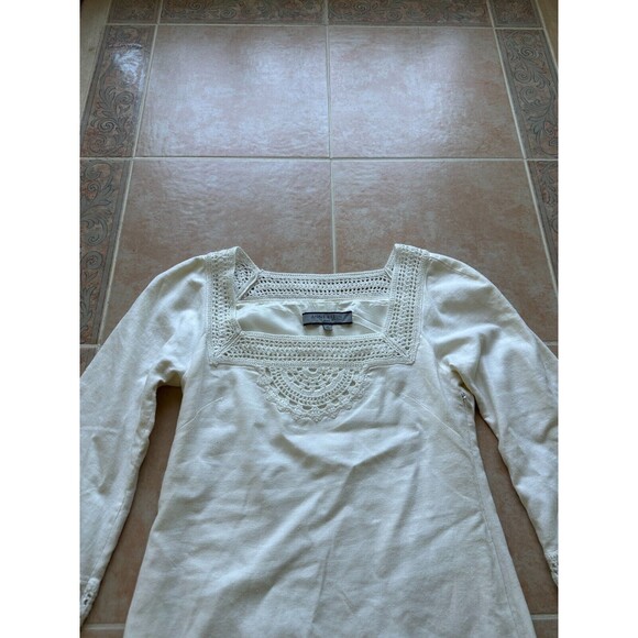 Anne Klein Linen Blend lined -Ivory Dress Size  2 - Picture 4 of 12
